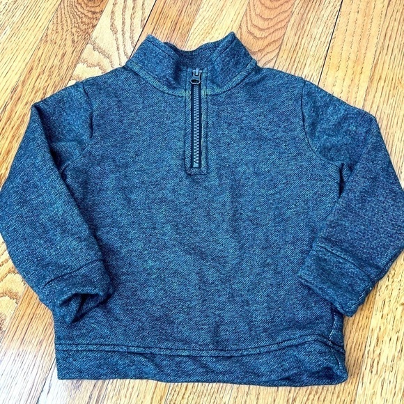 The Children’s Place Boys 2T Quarter Zip Grey Sweater - Picture 1 of 3